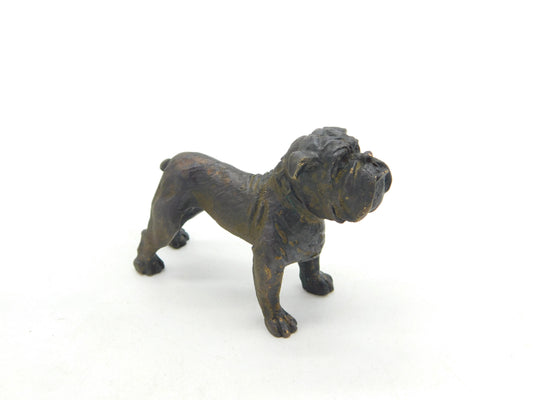 Cast Bronze Bulldog Figurine or Ornament Antique c1930 Art Deco