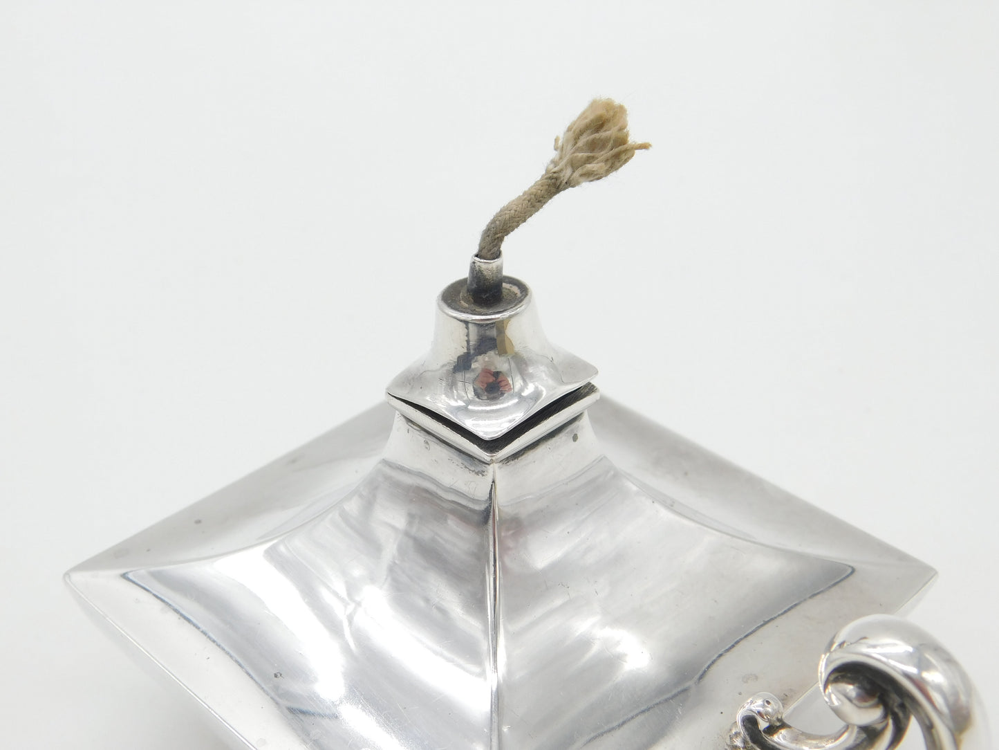 Sterling Silver Lamp Form Table Lighter Antique 1919 Birmingham Art Deco