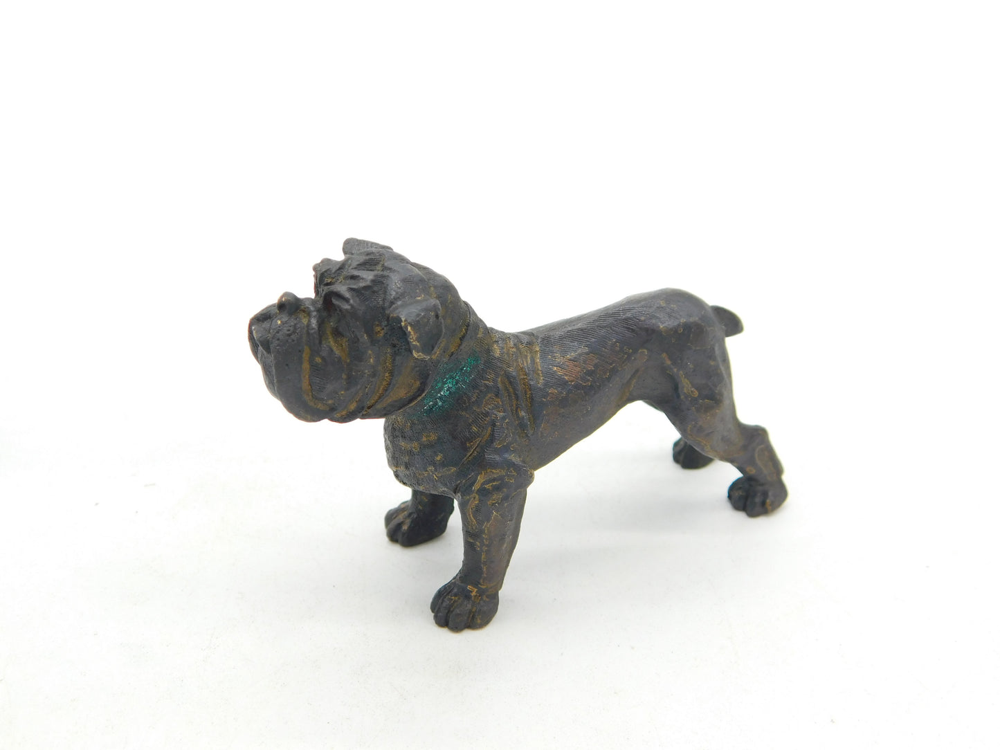 Cast Bronze Bulldog Figurine or Ornament Antique c1930 Art Deco