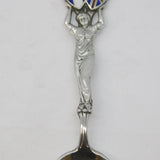 Edwardian Sterling Silver Enamel 'Entente Cordiale' Spoon Antique 1907 Chester