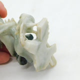 19th Century Chinese Carved Jade Bird & Floral Group Ornament Antique c1880