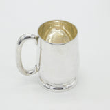 Sterling Silver Mug Tankard Minimal Antique 1937 Birmingham Art Deco