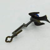 Victorian French Brass Flying Dove Bird Pin Cushion Clasp Antique c1860