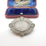 Victorian Sterling Silver Aesthetic Movement Swallow Sweetheart Brooch c1880