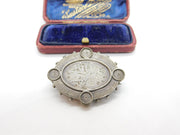 Victorian Sterling Silver Aesthetic Movement Swallow Sweetheart Brooch c1880