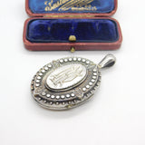 Victorian Sterling Silver Large Art Nouveau Locket Antique 1882 Chester