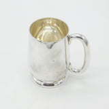 Sterling Silver Mug Tankard Minimal Antique 1937 Birmingham Art Deco