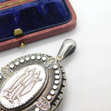 Victorian Sterling Silver Large Art Nouveau Locket Antique 1882 Chester