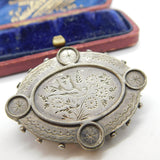 Victorian Sterling Silver Aesthetic Movement Swallow Sweetheart Brooch c1880