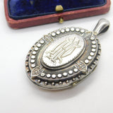 Victorian Sterling Silver Large Art Nouveau Locket Antique 1882 Chester