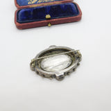 Victorian Sterling Silver Aesthetic Movement Swallow Sweetheart Brooch c1880