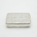 George III Sterling Silver Floral Decorated Snuff Box Antique 1814 Birmingham