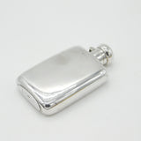 Edwardian Sterling Silver Hip Flask Antique 1903 Chester Marples & Beasley