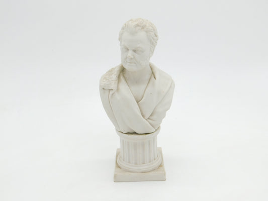 Victorian-era Alabaster Bust British Prime Minister Lord Palmerston c1850 Antique