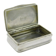 George III Sterling Silver Floral Decorated Snuff Box Antique 1814 Birmingham