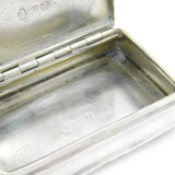 George III Sterling Silver Floral Decorated Snuff Box Antique 1814 Birmingham