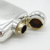 Edwardian Sterling Silver Hip Flask Antique 1903 Chester Marples & Beasley