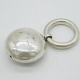 Sterling Silver Man in the Moon Novelty Baby Rattle & Teether Vintage c1970