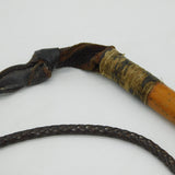 19th Century Ornate Carved Beagling Crop Whip & Dog Whistle Antique c1880
