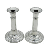 George III Pair of Old-Sheffield Silver Plated Telescopic Candlesticks Antique c1790s