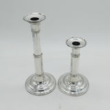 George III Pair of Old-Sheffield Silver Plated Telescopic Candlesticks Antique c1790s