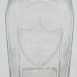 George III Hand Blown Acid Etched 'Brandy' Label Decanter Antique c1790