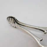 Sterling Silver Shell Bowl Sugar Nips Antique 1911 Sheffield Art Deco