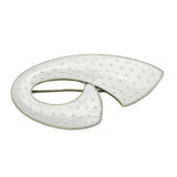 Norwegian Sterling Silver & White Guilloche Enamel Spray Brooch Antique Deco