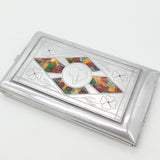 WWII-era Aluminium Colourful Enamel North Africa Egypt Cigarette Case c1940