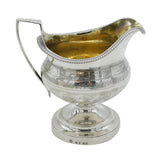 George III Sterling Silver Greek Maze Pedestal Cream Jug Antique 1801 London