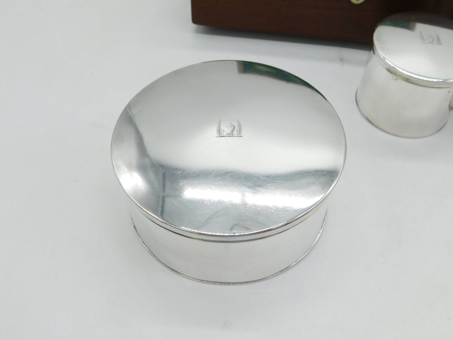 Boxed George III Sterling Silver Gents Four-Part Vanity Set Antique 1798 London