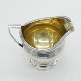 George III Sterling Silver Greek Maze Pedestal Cream Jug Antique 1801 London