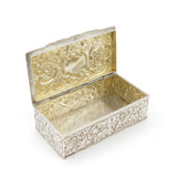 Victorian Sterling Silver Art Nouveau Repousse Box Antique 1892 Birmingham