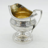 George III Sterling Silver Greek Maze Pedestal Cream Jug Antique 1801 London