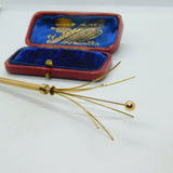 9ct Yellow Gold Propelling Cocktail 'Swizzle' Stick Vintage 1973 Birmingham