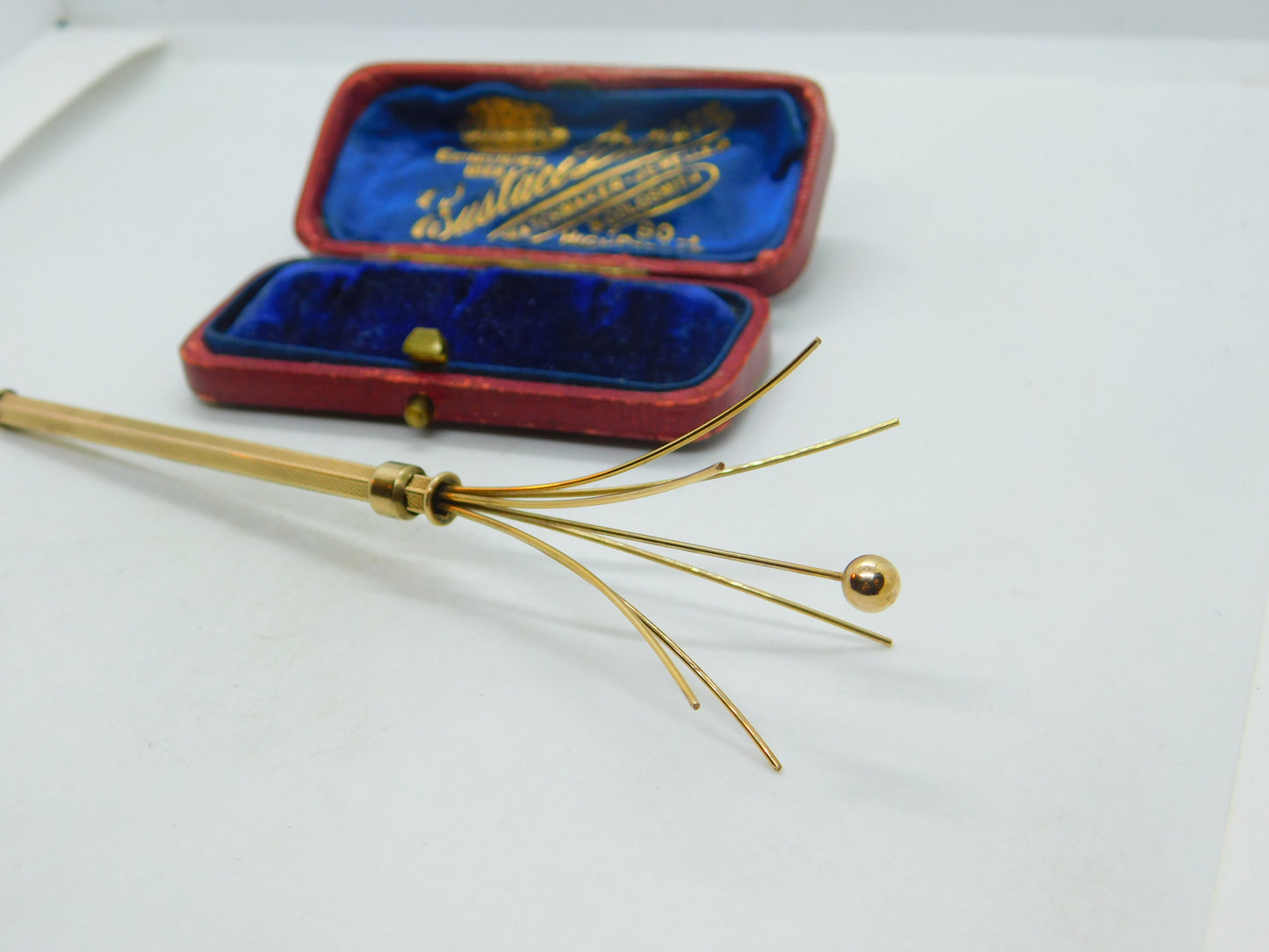 9ct Yellow Gold Propelling Cocktail 'Swizzle' Stick Vintage 1973 Birmingham