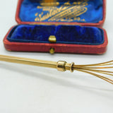 9ct Yellow Gold Propelling Cocktail 'Swizzle' Stick Vintage 1973 Birmingham