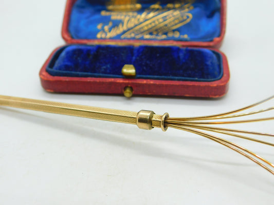 9ct Yellow Gold Propelling Cocktail 'Swizzle' Stick Vintage 1973 Birmingham