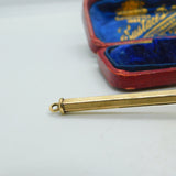 9ct Yellow Gold Propelling Cocktail 'Swizzle' Stick Vintage 1973 Birmingham
