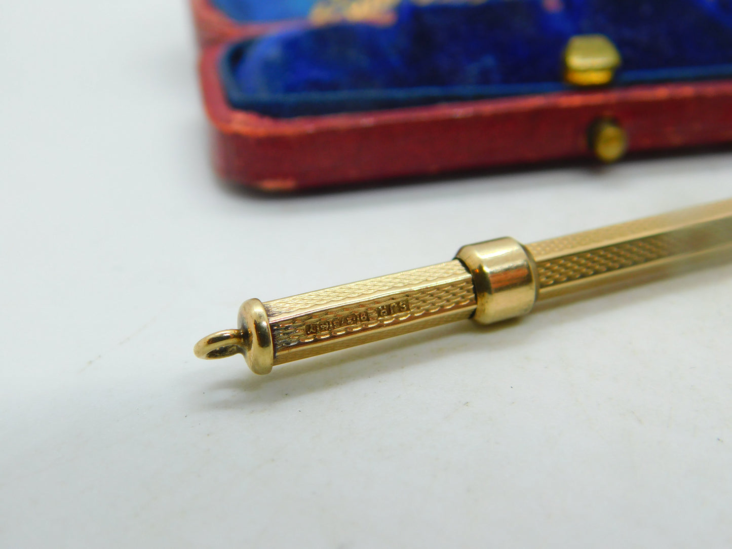 9ct Yellow Gold Propelling Cocktail 'Swizzle' Stick Vintage 1973 Birmingham