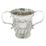 George III Sterling Silver Floral Pattern Loving Cup Antique 1767 London