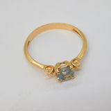 14ct Yellow Gold & 0.5ct Aquamarine Dress Ring Vintage c1920 Art Deco
