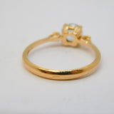 14ct Yellow Gold & 0.5ct Aquamarine Dress Ring Vintage c1920 Art Deco