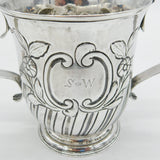 George III Sterling Silver Floral Pattern Loving Cup Antique 1767 London