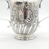 George III Sterling Silver Floral Pattern Loving Cup Antique 1767 London