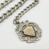 Victorian Sterling Silver Graduating Albert Watch Chain Antique 1900 Birmingham