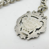 Victorian Sterling Silver Graduating Albert Watch Chain Antique 1900 Birmingham