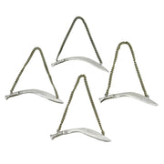 19th Century Colonial Sterling Silver Set of Kukri Wine Decanter Labels Antique c1880