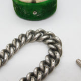 Edwardian Sterling Silver Graduating Albert Watch Chain Antique 1910 Birmingham
