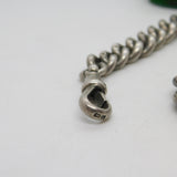 Edwardian Sterling Silver Graduating Albert Watch Chain Antique 1910 Birmingham